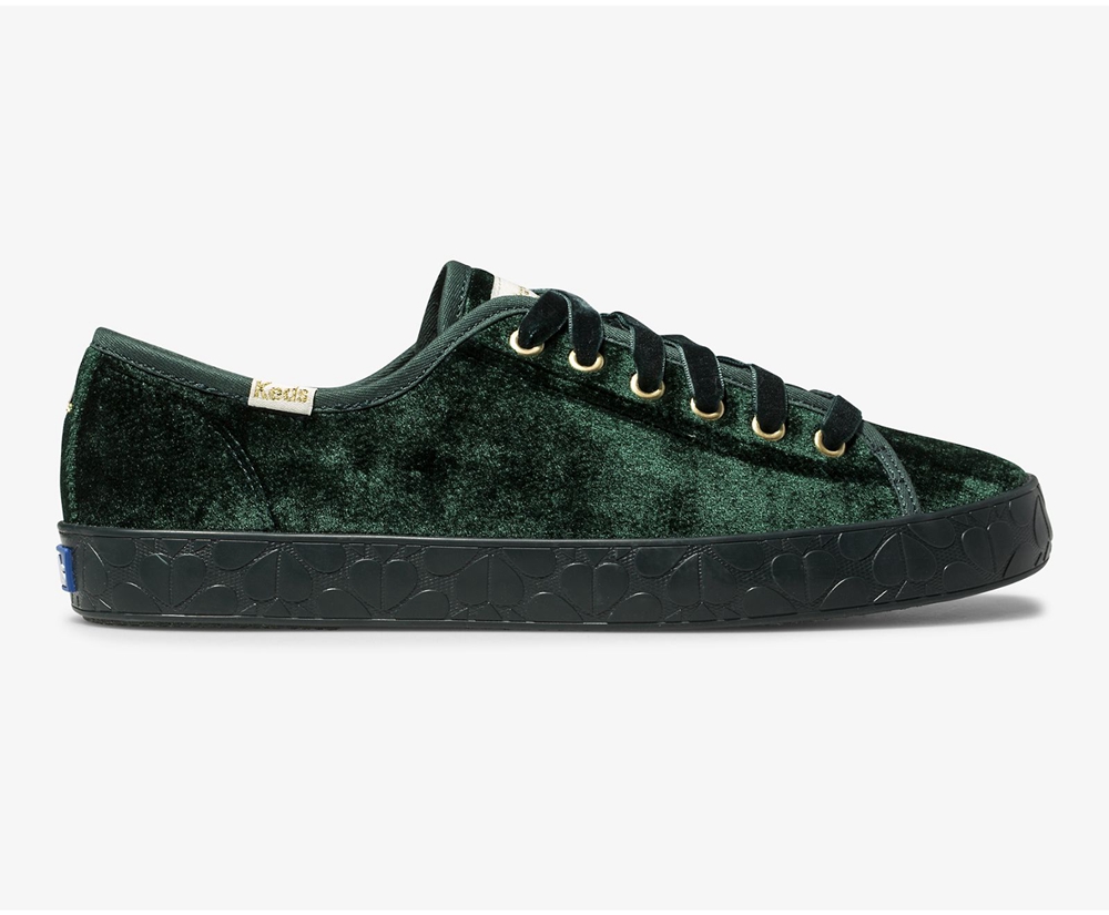 Tenis Keds Mujer Verdes - Kate Spade New York Kickstart Logo Foxing - 0532-GVDIM